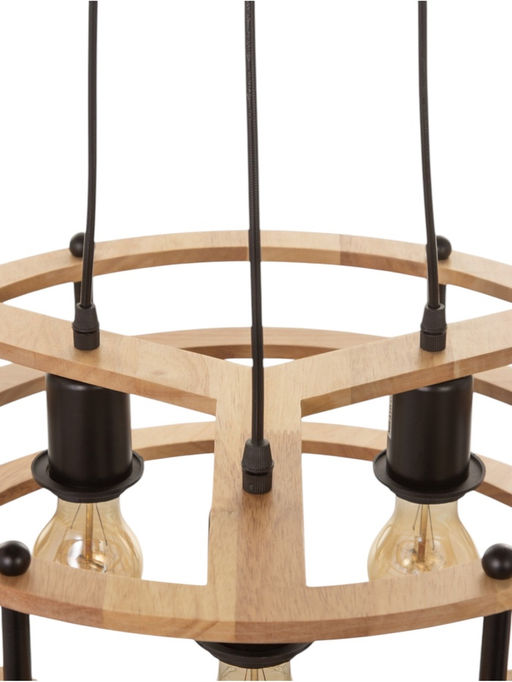 Светильник BayerLux ЭКО «Лот» 3×40 Вт Е27 черный/коричневый 42×42×12(+100)см