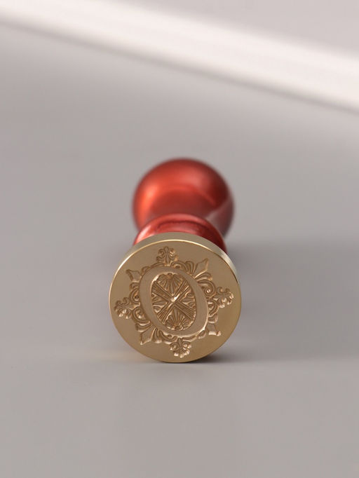 Печать для сургуча с пластиковой ручкой «Буква O на вензеле», 2.5×2.5×6.3 см