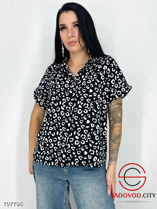 рубашка женская с принтом - Bruno фото 4