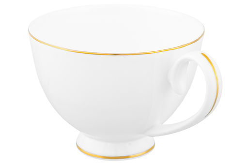 Чайн. пара 2 пр. 300 мл 12,5*9,5*7 см Белая с золотом на ножке, NEW BONE CHINA - Elan gallery фото 7