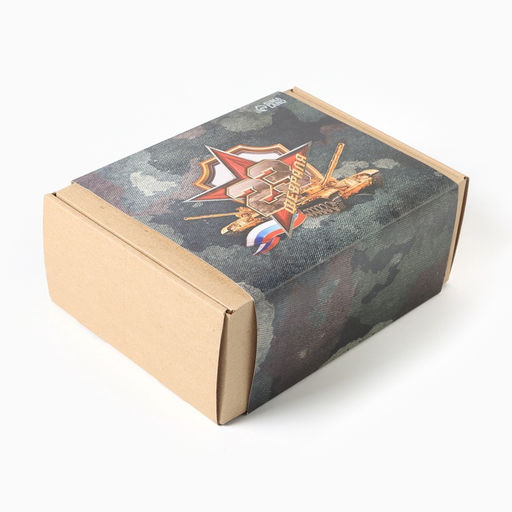 Набор подарочный Этель. Танк, плед 75?100 см, носки, 2 пары, термостакан