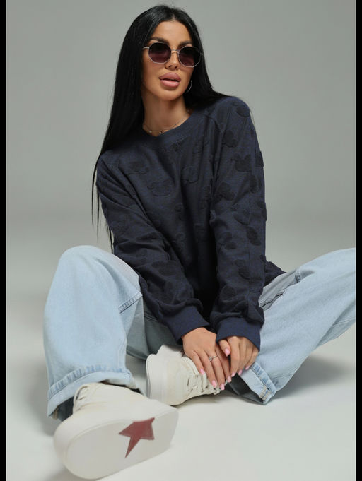 Ребека свитшот женский (махра Микки серый)