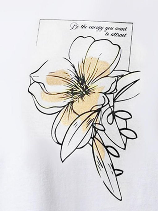 Футболка с принтом свободная из премиального 100% хлопка