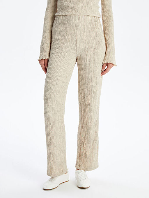 Beli Lastikli Dokulu Kad?n Pantolon