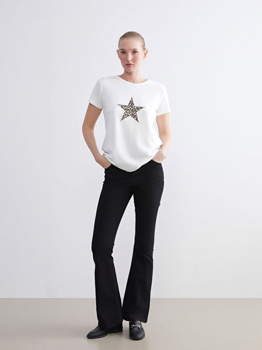 Flare Kad?n Jean Pantolon