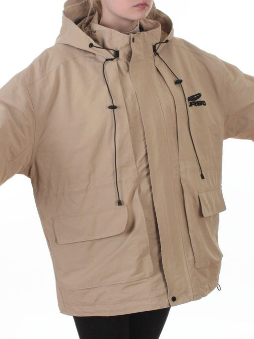 3096 BEIGE Куртка демисезонная женская (100 гр. холлофайбер) - Fashion фото 2