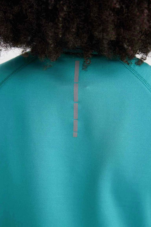 DeFactoFit Футболка с длинным рукавом и воротником стандартной посадки с принтом  фото 8