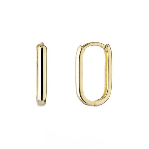 Базовые позолоченные серьги из серебра