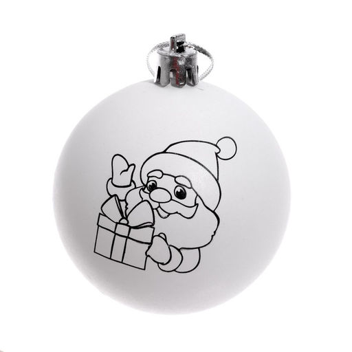 Ёлочные шары под раскраску «Новый год», краски, 2 шт, набор для творчества