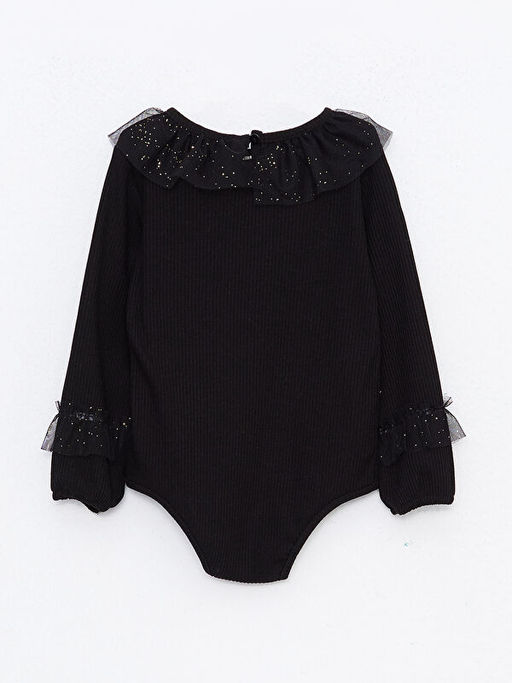 Bisiklet Yaka Uzun Kollu K?z Bebek ??t??tl? Body - Waikiki фото 2