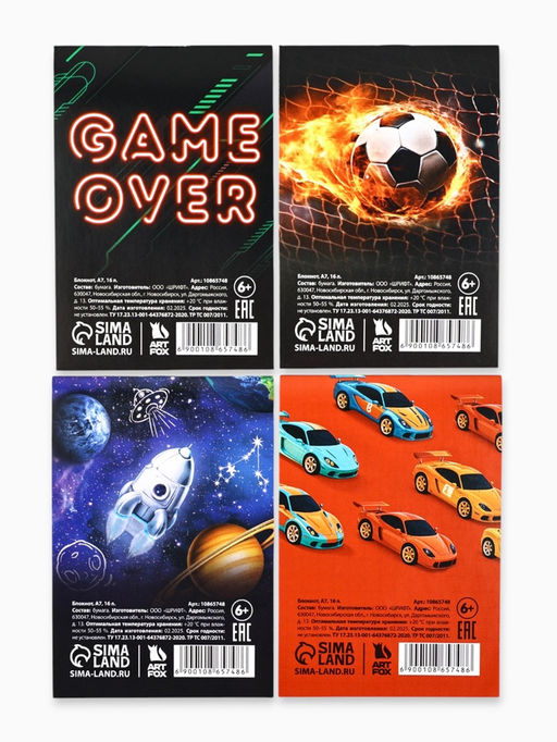 Цена за 32 шт. Блокнот А7, 16 л. Самый смелый МИКС - Artfox фото 4