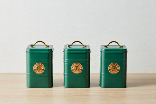 Набор банок для сыпучих продуктов Grandham, зелёные, 1,45 л, 3 шт - Maxwell & Williams фото 7