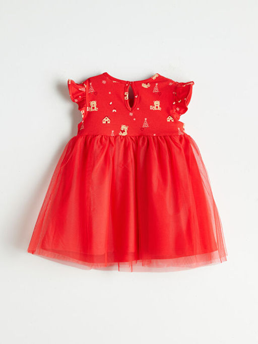 Bisiklet Yaka K?z Bebek T?t? Elbise