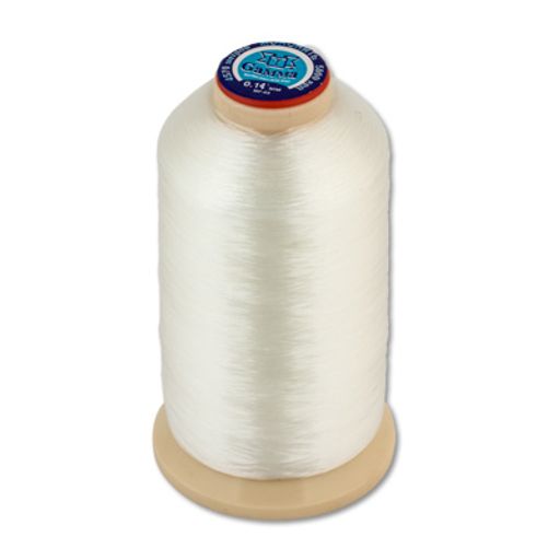 Мононить Gamma MF-03 0.14 мм 100% нейлон белый 4570 м на пл. конусе