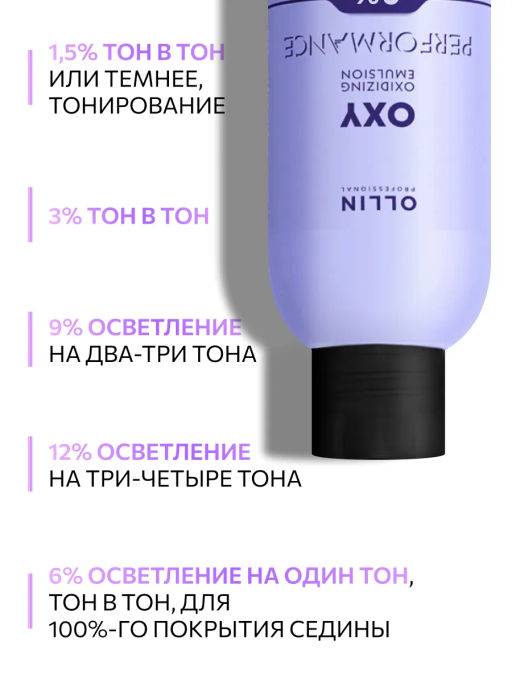 Окисляющая эмульсия 9% 90мл OLLIN Performance - Ollin professional фото 4
