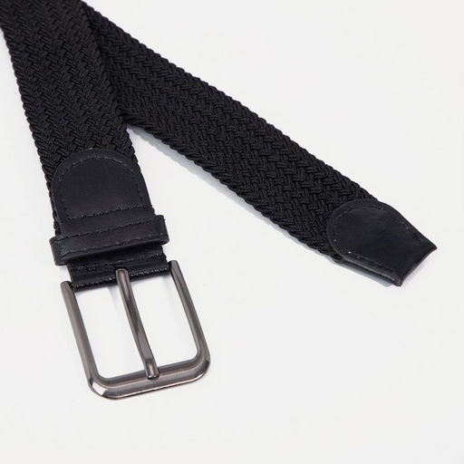 Ремень мужской, ширина 4 см, пряжка металл, цвет чёрный - Simaland фото 2