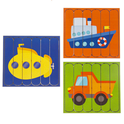 Головоломка «Собери 6 картинок. Транспорт», двусторонние палочки