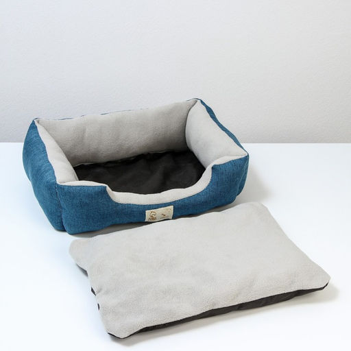 Лежанка для кошек и собак синяя, 45х35х11 см - Пушистое счастье фото 3