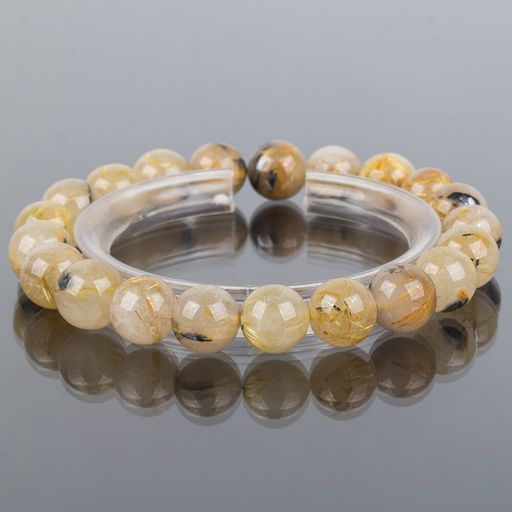 Браслет из Рутилового кварца с включением Титана 19 см