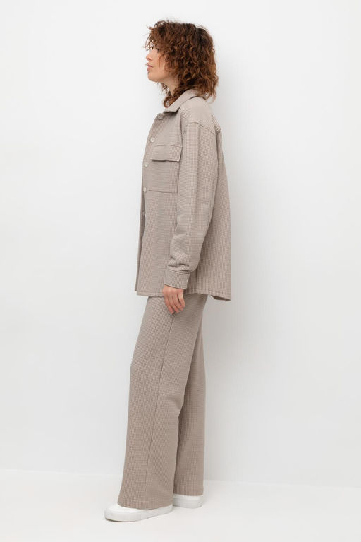 ЕВТ 4117/светлый беж,гусиная лапка брюки жен