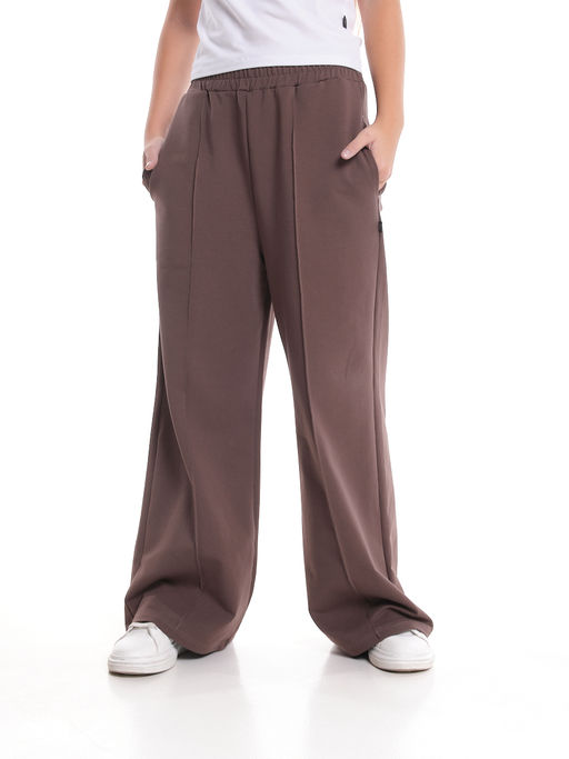 Брюки для девочки со строчкой 22-1565 шоколад - Mini maxi фото 9