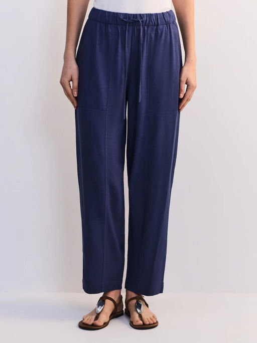 Льняные брюки с эластичным поясом ZR2605012106-162 / Zarina