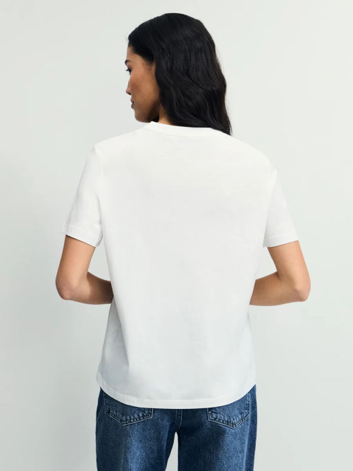 Футболка из хлопка с принтом / Zarina фото 5