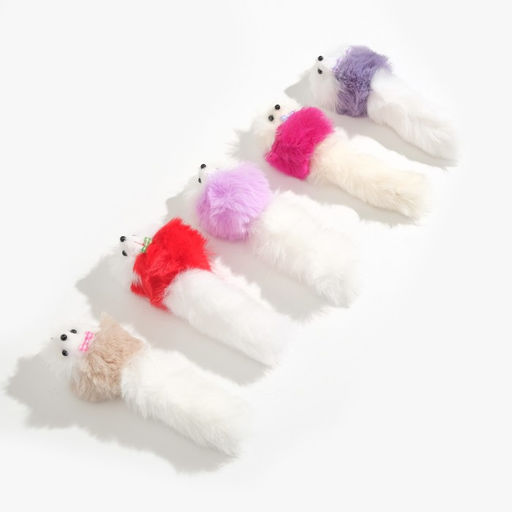 Цена за 5 шт. Мышь из искусственного меха, до 17 см с хвостом, микс цветов - Simaland фото 2