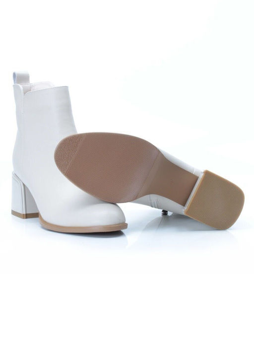 01-PCM341-2 BEIGE Ботинки демисезонные женские (натуральная кожа, байка)