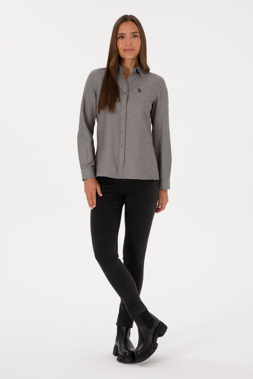 Kad_n Gri Uzun Kollu Basic G_mlek Sepette S_rpriz _ndirim - U.s. polo assn фото 4