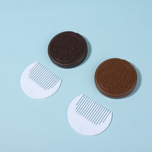 Цена за 2 шт. Зеркало складное Шоколадное чудо, с расчёской, d=6.6 см, МИКС - Qf фото 6