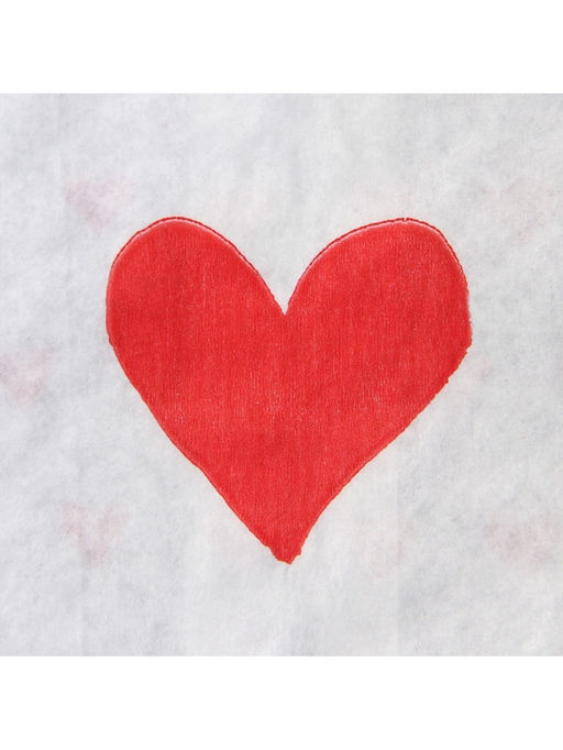 Цена за 50 шт. Пакет бумажный фасовочный, упаковка, белый, «Сердца» 20×11×4 см без окна