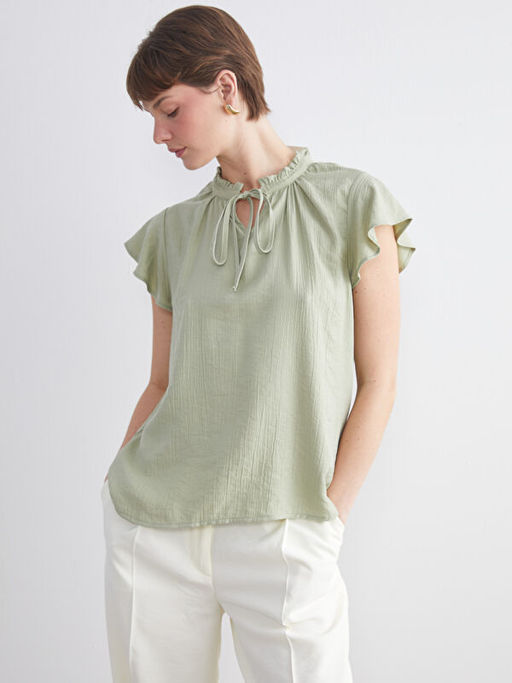 Ba?lamal? Yaka Dokulu Bluz