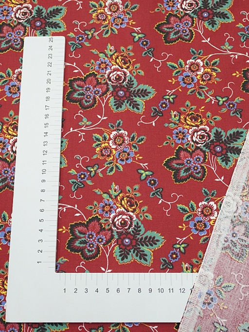 Перкаль Прекраса цв.красный, ГОСТ, ш.1.5м, хлопок-100%, 125гр/м.кв - Купава фото 7