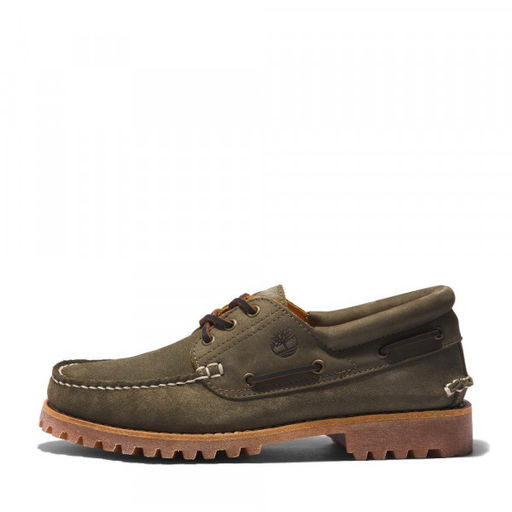 Мужские мокасины Timberland Authentics 3 Eye Classic зеленые  фото 8