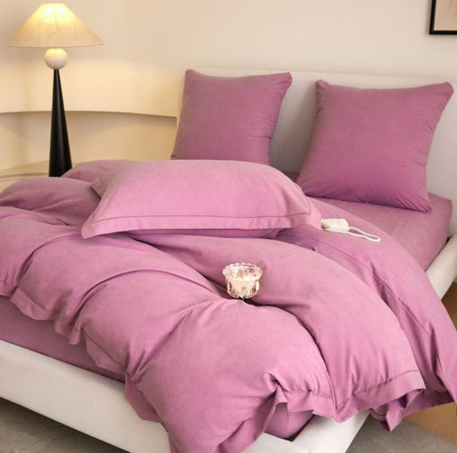 КПБ Mency Winni Бархатный Сатин на резинке по кругу MENBSR09 Евро