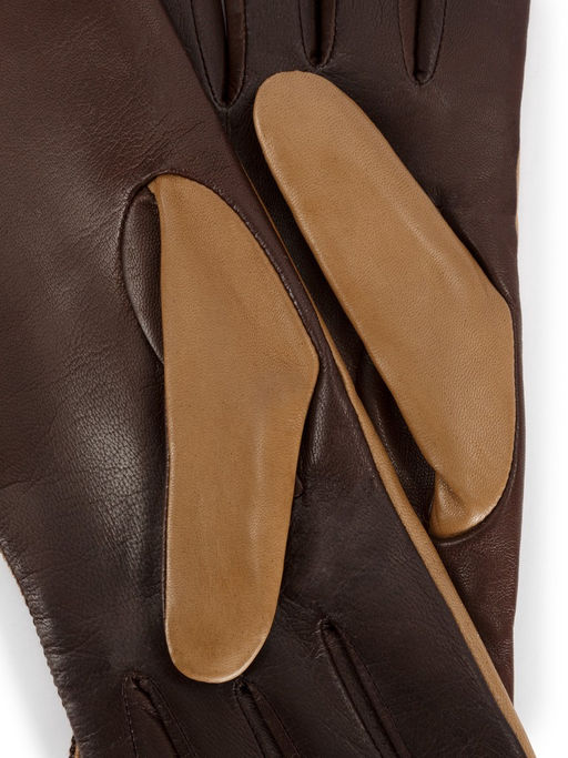 Перчатки женские ш+каш. TOUCH F-IS0065 taupe/d.brown - Eleganzza фото 4