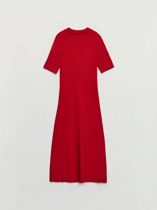 Вязаное платье поло из вискозы / Zarina  фото 8