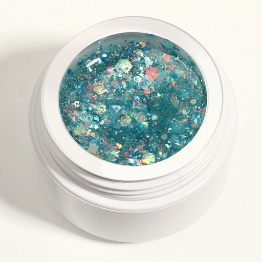 Гель лак для ногтей, с блёстками, трехфазный, 8 мл, LED/UV, голубой