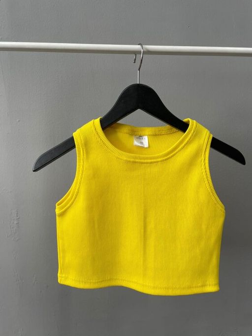 Топ Кашкорсе Хлопок с лайкрой качество пенье, желтый