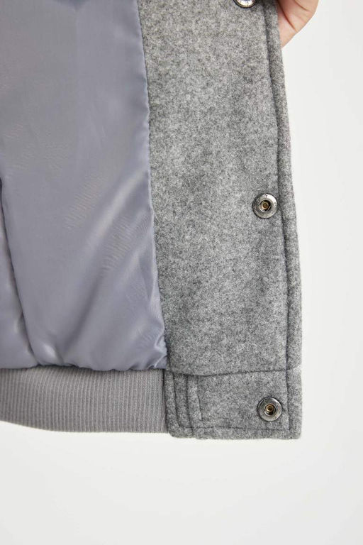 Куртка-бомбер с карманами и воротником на кнопках для мальчиков - Defacto фото 6