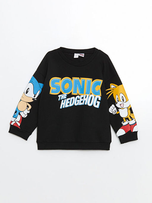 Sonic Bask?l? Erkek ?ocuk Sweatshirt ve E?ofman Alt 2li - Waikiki фото 2