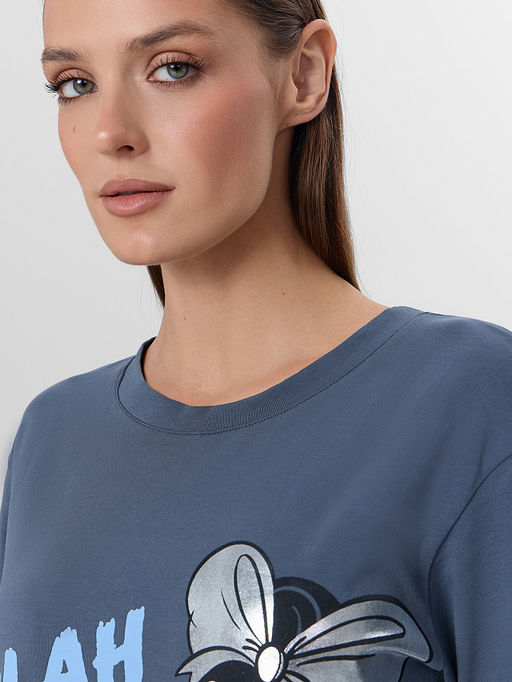 Платье женское домашнее с надписью Blah blah - Mark formelle фото 3