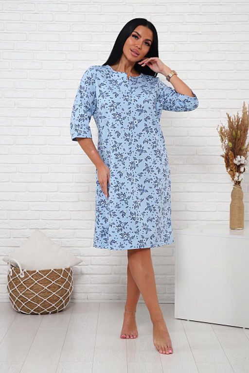 Сорочка теплая, футер с начесом (01035) - Плиона фото 46