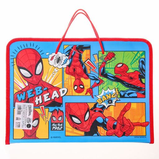 Папка пластиковая с ручками А4, на молнии, Человек-паук - Marvel фото 3