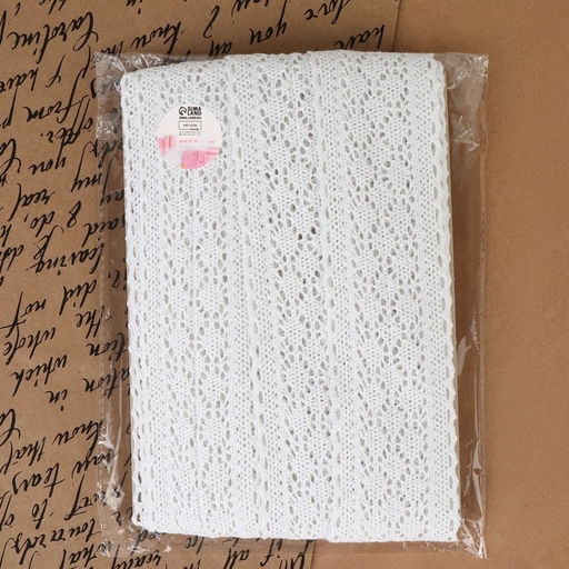 Кружево вязаное, 55 мм, 10±1 м, белое