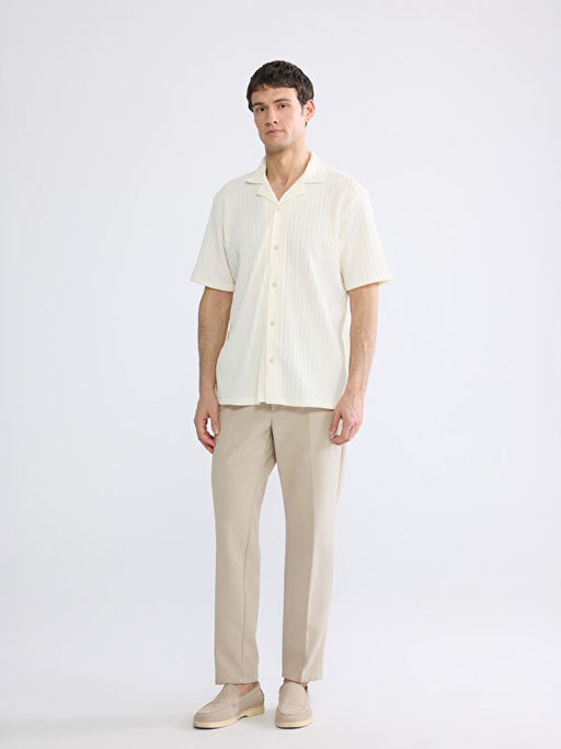 Regular Fit Resort Yaka Arm?rl? Erkek G?mlek