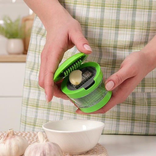 Приспособление для нарезки чеснока Прино, 2 насадки, 7,57,56 см, цвет зелёный - Simaland фото 6