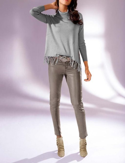 Пуловер, серый - Patrizia dini фото 5