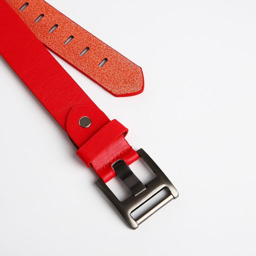 Ремень женский, ширина 3 см, люверсы, пряжка металл, винт, цвет красный - Simaland фото 4